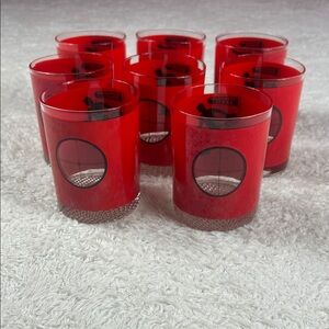 Vintage Safehouse Milwaukee bullseye rocks cocktail glasses set of 8